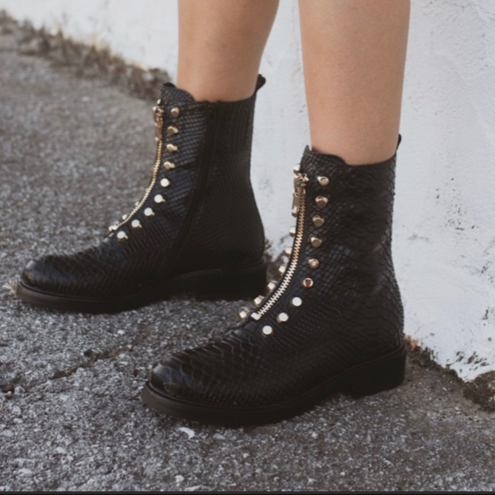 New Jeffrey Campbell Tonette Studded Zip Boot - Picture 3 of 15